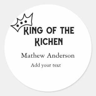 Adesivo Rei da cozinha adiciona nome cozinhar de padaria c