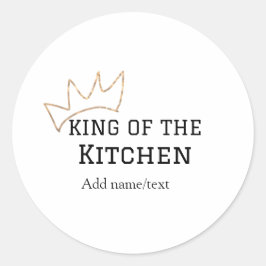 Adesivo Rei do cozinhar do cozinheiro da cozinha adiciona 