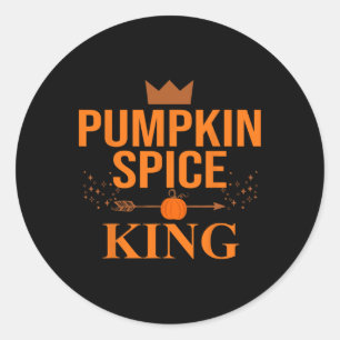 Adesivo Rei do Tempero de Abóbora Amante de Café Halloween