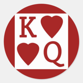 Adesivo Rei e Rainha dos Corações