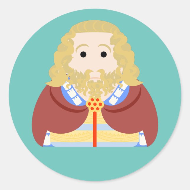 Adesivo Rei Eduardo II da Inglaterra (Frente)