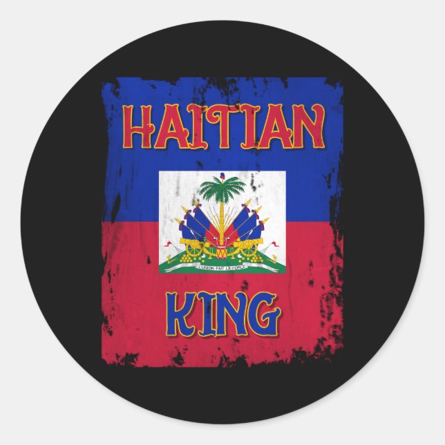 Adesivo Rei Haitiano Bandeira do Haiti Casaco de Arm Haiti (Frente)