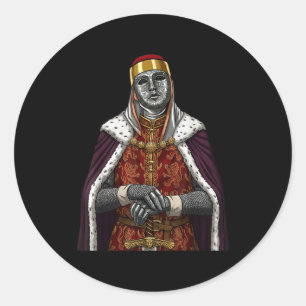 Adesivo Rei Máscara de Prata Baldwin Iv Máscara Dourada Ar