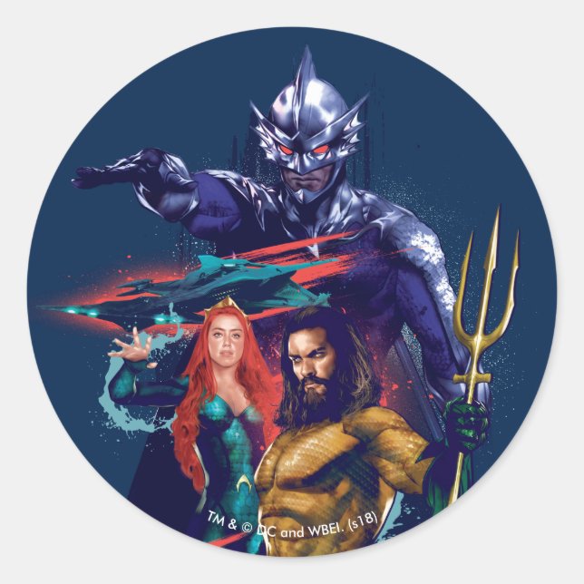 Adesivo Rei Orm Contra Mera & Aquaman de Aquaman | (Frente)