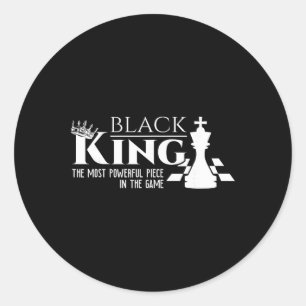 Adesivo Rei Preto - A Peça Mais Poderosa Do Jogo -
