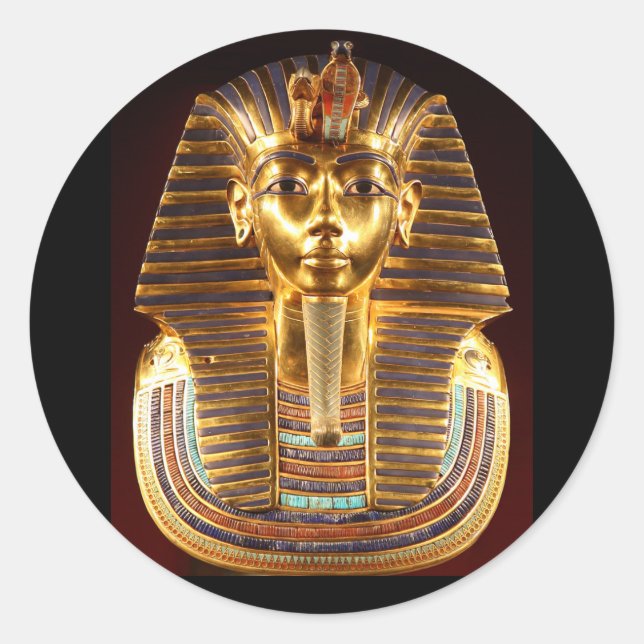 Adesivo Rei Tutankhamun, Máscara Dourada (Frente)