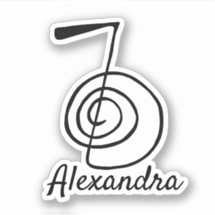 Adesivo Reiki: Cho Ku Rei: Monograma - Adicionar Nome