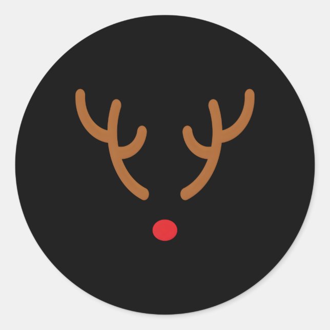 Adesivo Reindeer Antlers Red Nose (Frente)
