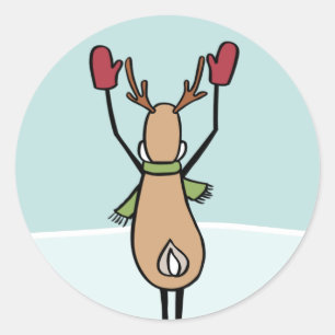 Adesivo Reindeer Bonita Dançante - Natal