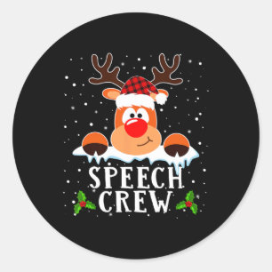 Adesivo Reindeer da tripulação de fala Santa Hat Buffalo R