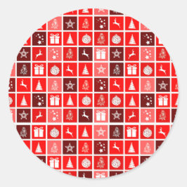 Adesivo Reindeer de Árvore Fresca de Natal Vermelho