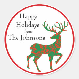 Adesivo Reindeer de Feriado Personalizado