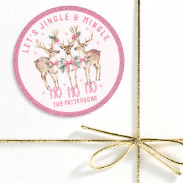 Adesivo Reindeer de Natal Jingle e Mingle Personalizado