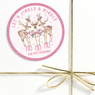 Adesivo Reindeer de Natal Jingle e Mingle Personalizado
