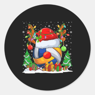 Adesivo Reindeer de Voleibol de Natal & Santa Hat Xmas