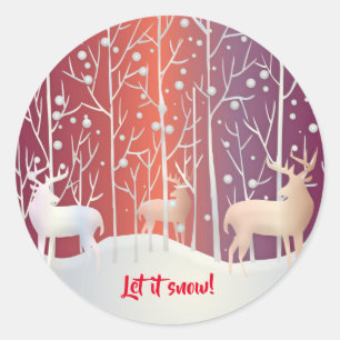 Adesivo Reindeer, deixe nevar!