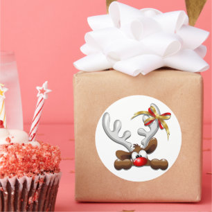 Adesivo Reindeer Enzergou Caráter de Natal Engraçado