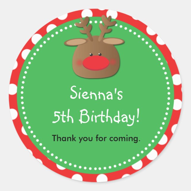 Adesivo Reindeer Holiday Christmas Bolinhas Favker Sticker (Frente)