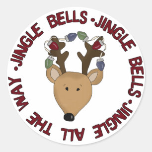 Adesivo Reindeer Jingle Bells Camisetas e presentes