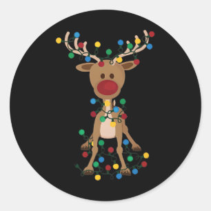 Adesivo Reindeer Natal Xmas Para Mulheres Homens