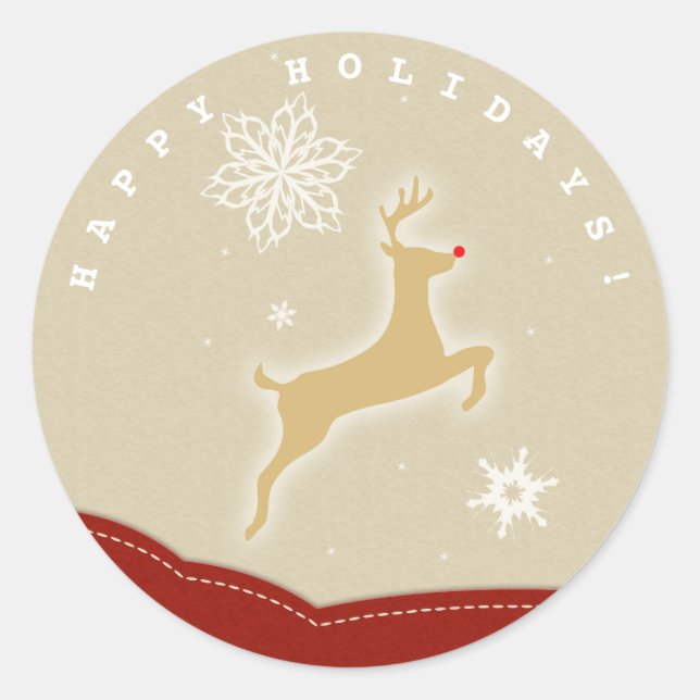 Adesivo Reindeer Red e Dourada (Frente)
