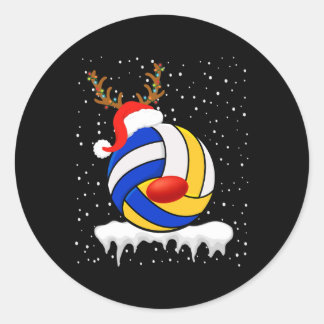 Adesivo Reindeer Santa Hat de Voleibol Natal Xmas Light
