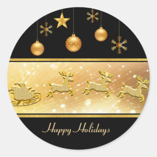 Adesivo Reindeer Sleigh Christmas Balls Sticker
