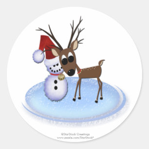 Adesivo Reindeer Snowman Stickers