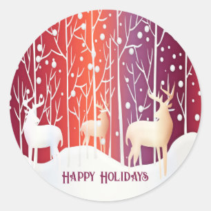 Adesivo Reindeer Snowy Holiday Sticker
