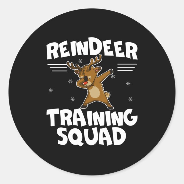 Adesivo Reindeer Training Squad Deer Team Xmas Running New (Frente)