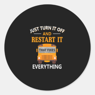Adesivo Reinicie-O Que Corrige Tudo O Driver De Barramento