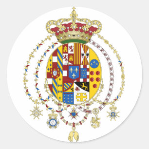 Adesivo Reino das Armas casaco das Duas Sicílias, Itália