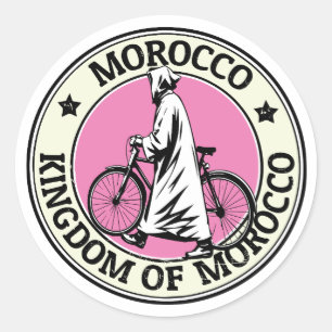 Adesivo Reino de Marrocos Ciclista da Praia de Anza