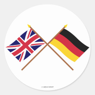 Adesivo Reino Unido e bandeiras cruzadas Alemanha