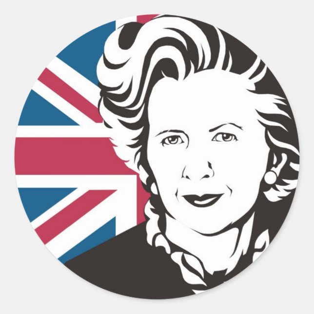 Adesivo Reino Unido lamenta Margaret Thatcher, Lady de Fer (Frente)