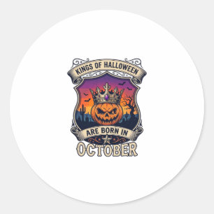 Adesivo Reis Do Halloween Nascem Coroa De Abóbora De Morce