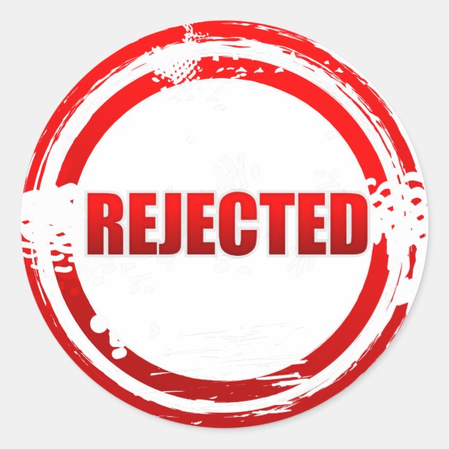 Adesivo Rejeitado (Frente)