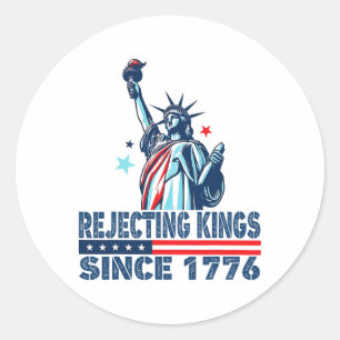 Adesivo Rejeitando Reis Desde 1776 Estátua Da Liberdade Us