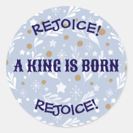 Adesivo Rejoice! A King Is Born Religious Christmas 
