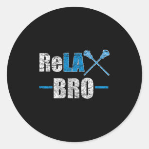 Adesivo Relax Bro Funny Lacrosse Player Piada Cote Lax Sti