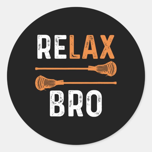 Adesivo Relax Bro Lacrosse Sports Team (Frente)