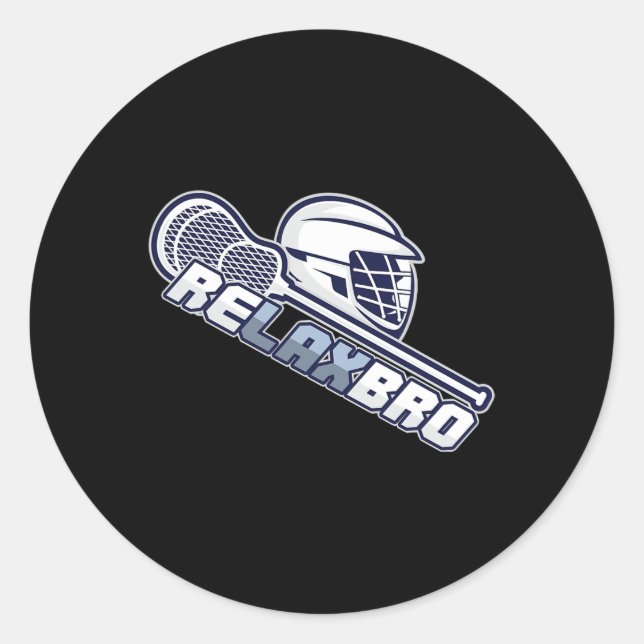 Adesivo Relax Bro Lax Stick Lacrosse Player (Frente)