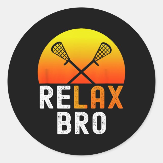 Adesivo Relax Bro Stick Funny Lacrosse Player Game (Frente)
