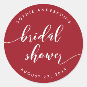 Adesivo Relax Script Chuva de Presentes para Noiva Cor de 