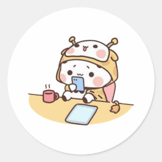 Adesivo Relaxamento Do Casal Do Urso De Panda E Brownie