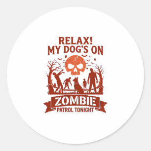 Adesivo Relaxar Cão Zumbi Patrulha Hoje à Noite Halloween