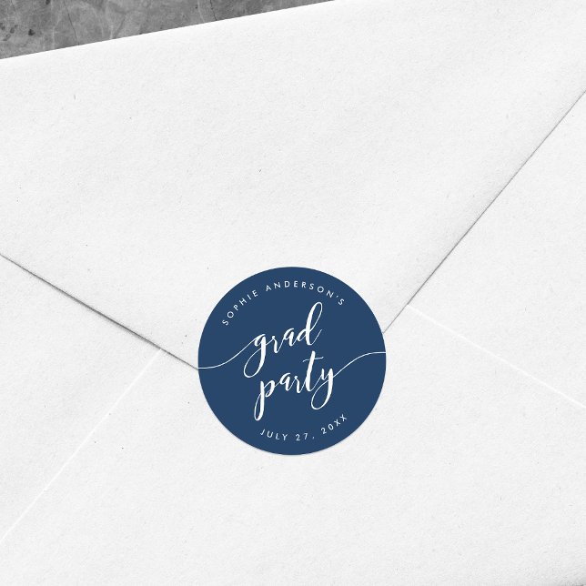 Adesivo Relaxar Cor Editável de Formando de Script (Criador carregado)