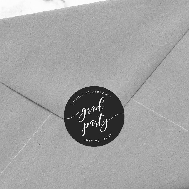 Adesivo Relaxar Cor Editável de Formando de Script (Criador carregado)