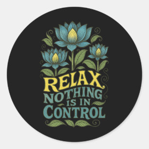 Adesivo Relaxar Nada Está No Controle Flor De Lótus Yoga _
