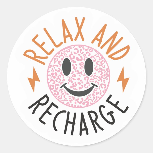 Adesivo relaxar & recarregar (Frente)